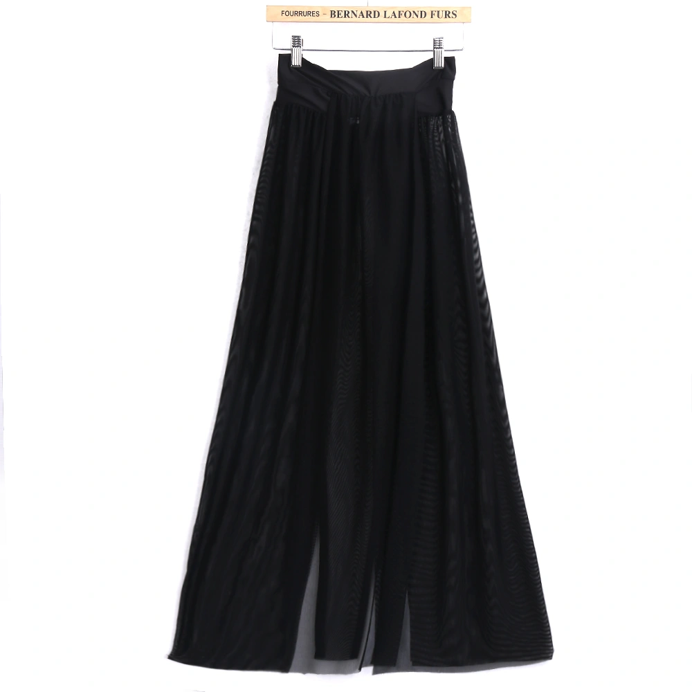 Women Summer Sexy Wrap Long Skirt Chiffon Solid Color Split Bikini Cover Up