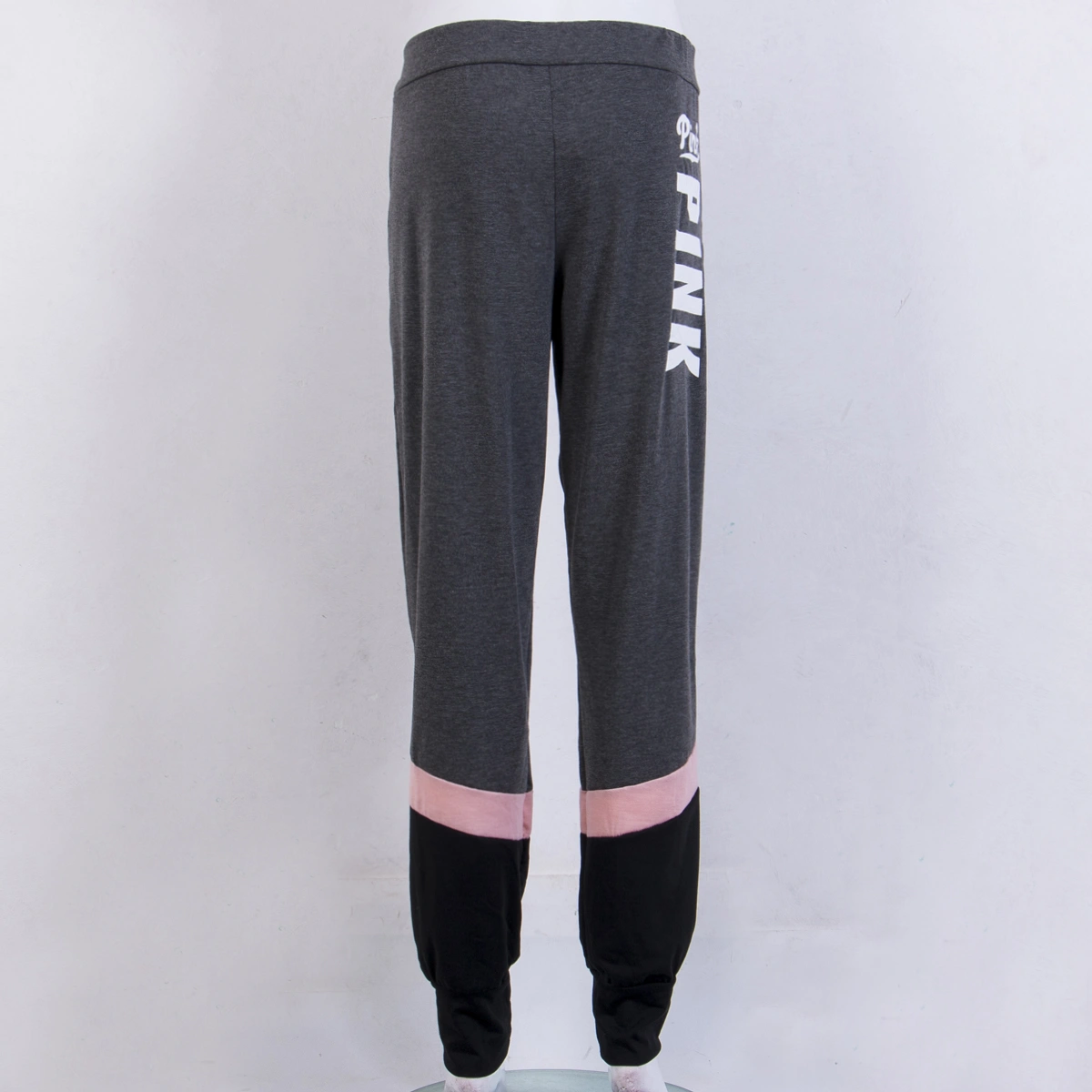Women's Letter Printed Long Pants, Splicing Style Stretchy Sports Trousers