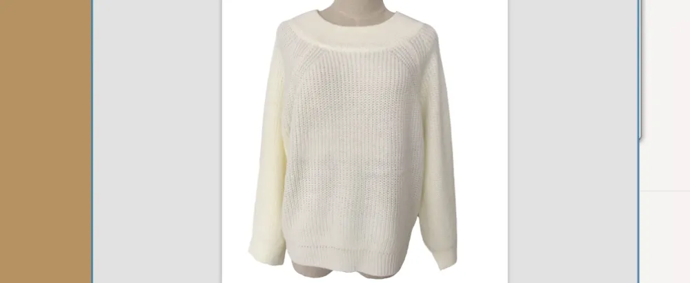 Women's Full Sleeve O-Neck Knitwear, Pure Color Casual Sweater