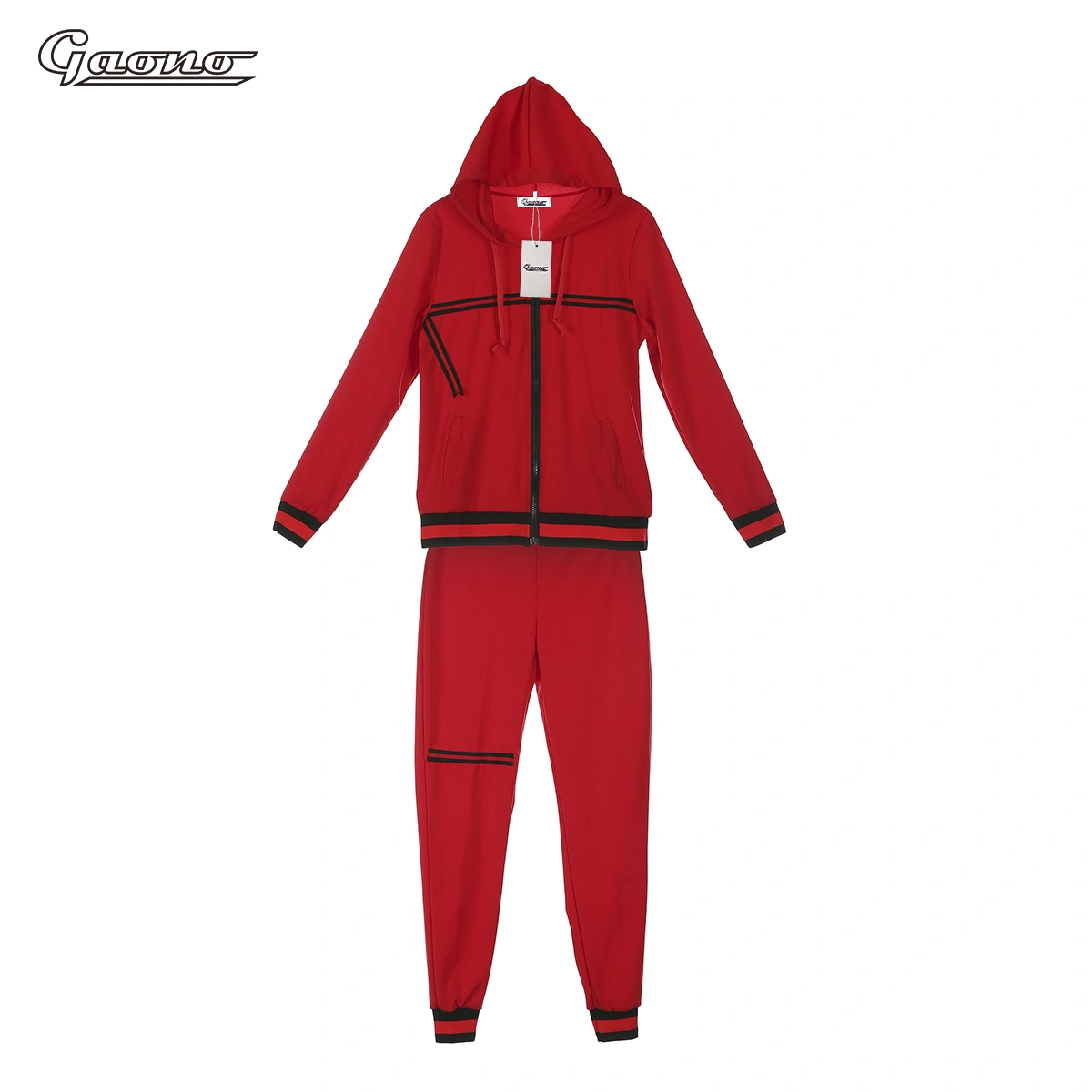 2 Pcs Female Casual Outfits, Zipper Sport Hoodies Long Pants Suits