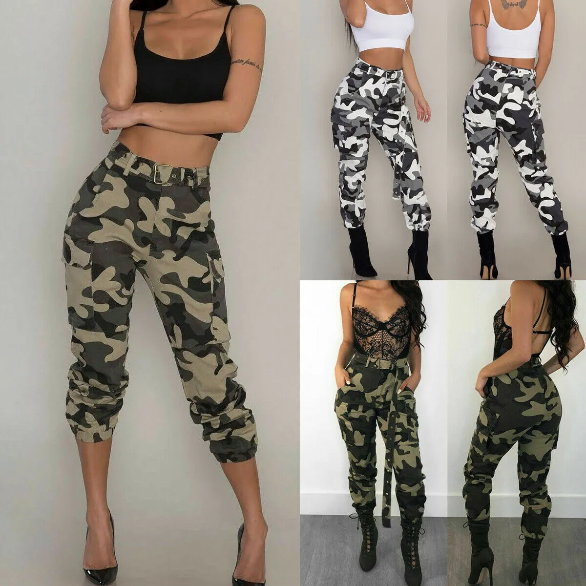 Women's Military Army Trousers, Breathable Quick Drying Pants with Pockets