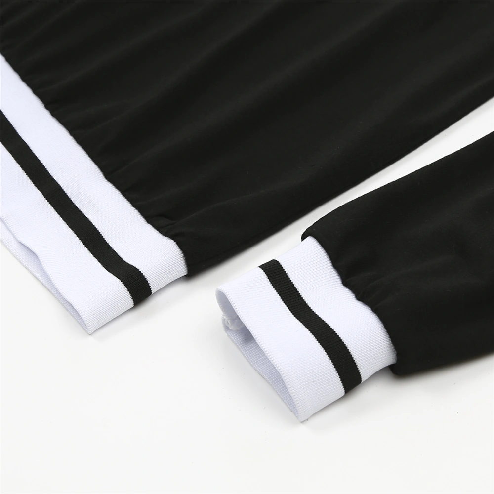 Women’s Casual Letter Long Sleeve Tops and Strip Stitching Trousers