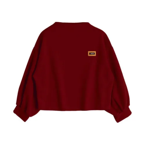 Women's Long Sleeve Pullover, Plain Color Patchwork Loose Simple Tops