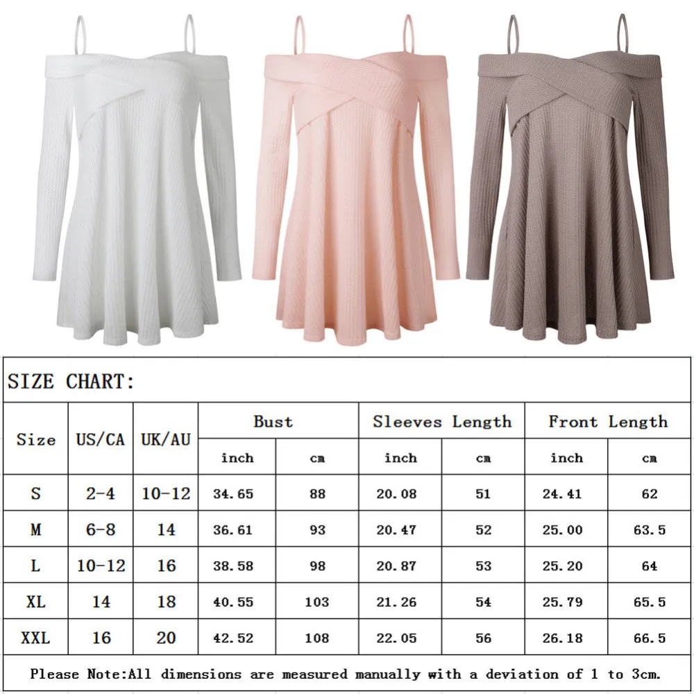 Women's Long Sleeve Tops, Off Shoulder Solid Color Sling  Top Clothes