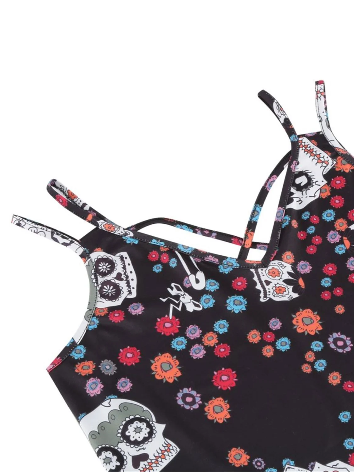 Women Halloween Chemise Nightdress Pumpkin Bat Print A-line Dress
