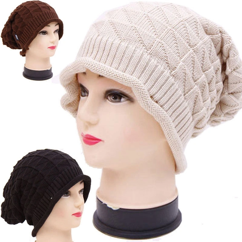 Ladies Beanie Cap Warm Pure Knitting Loose Novel Versatile Hat