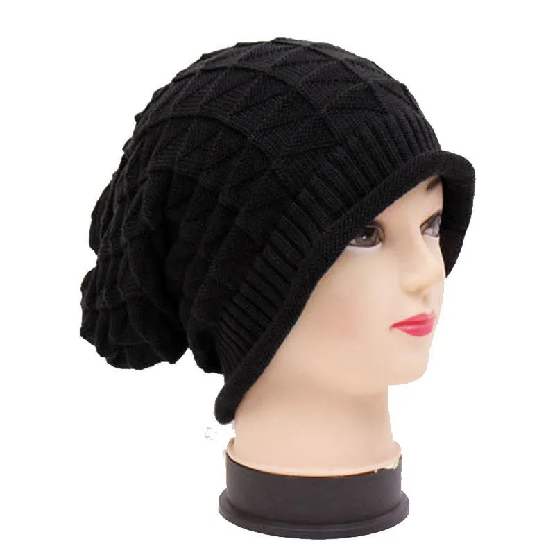 Ladies Beanie Cap Warm Pure Knitting Loose Novel Versatile Hat