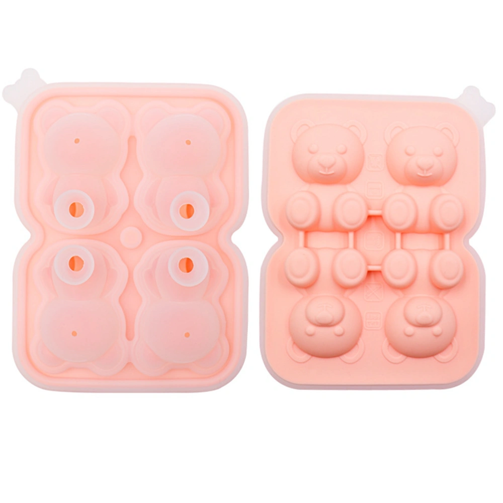 Silicone Ice Bear Molds, Easy-Release Food Grade Ice Bear Shape Molds