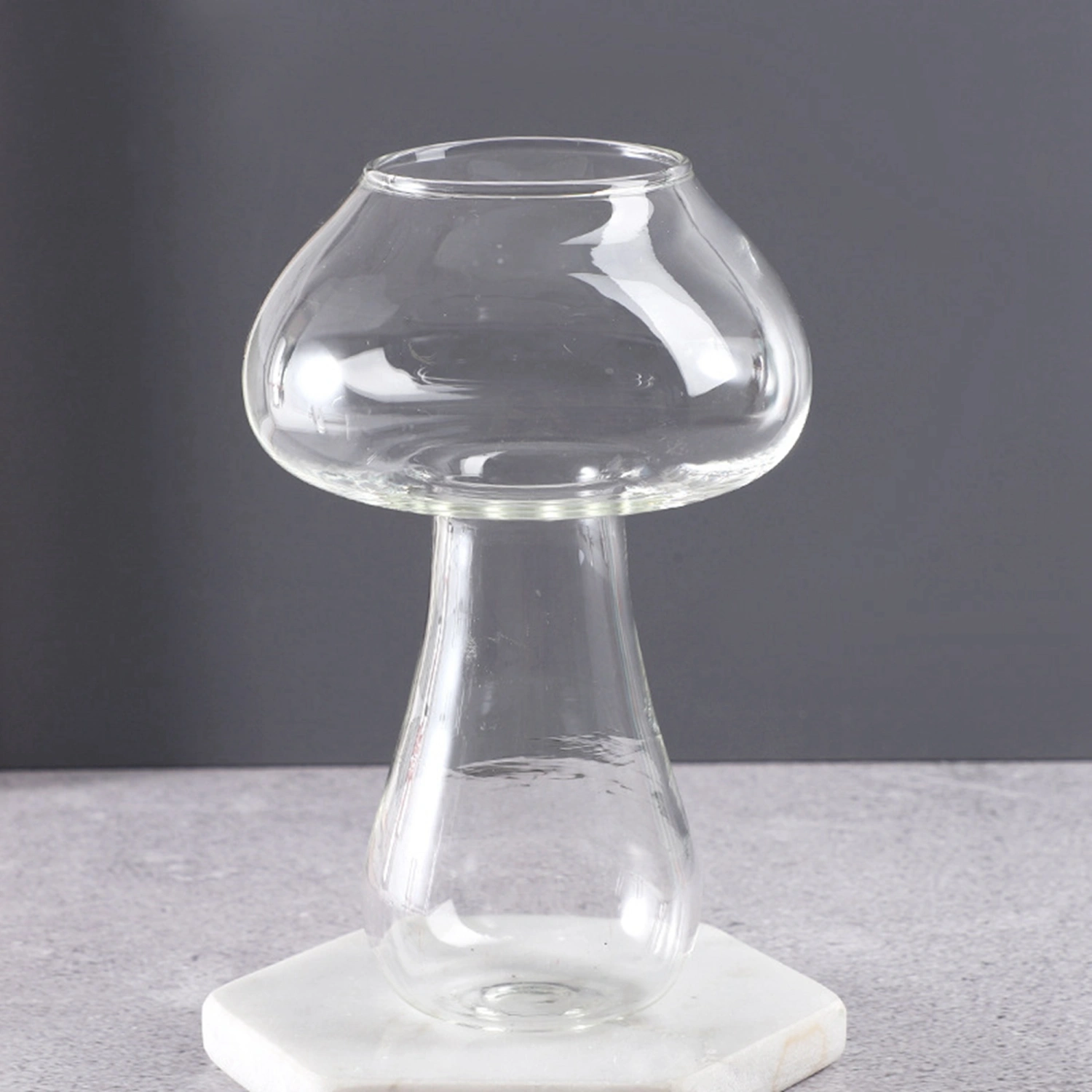 Mushroom Glass Cup, 280ml Coffee Cup Tea Milk Beer Drinking Cup