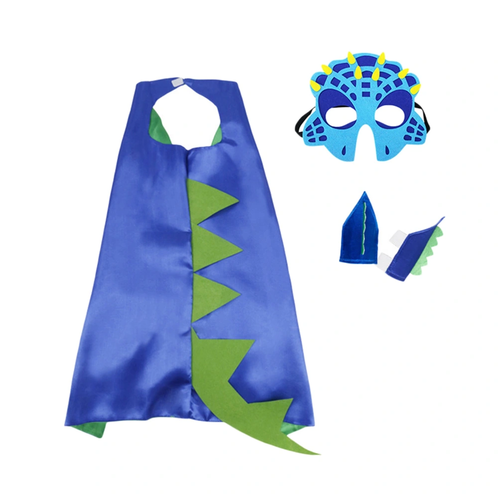 Kids Cloak+ Cartoon Dinosaur Face Wear+ Sleeve Bands 4pcs Suit 