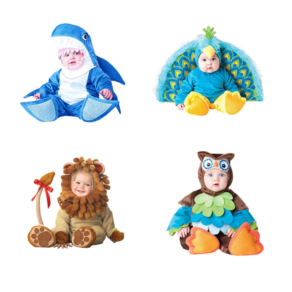 Toddler Baby Deluxe Animal Costume with Hood and Shoe Covers Set