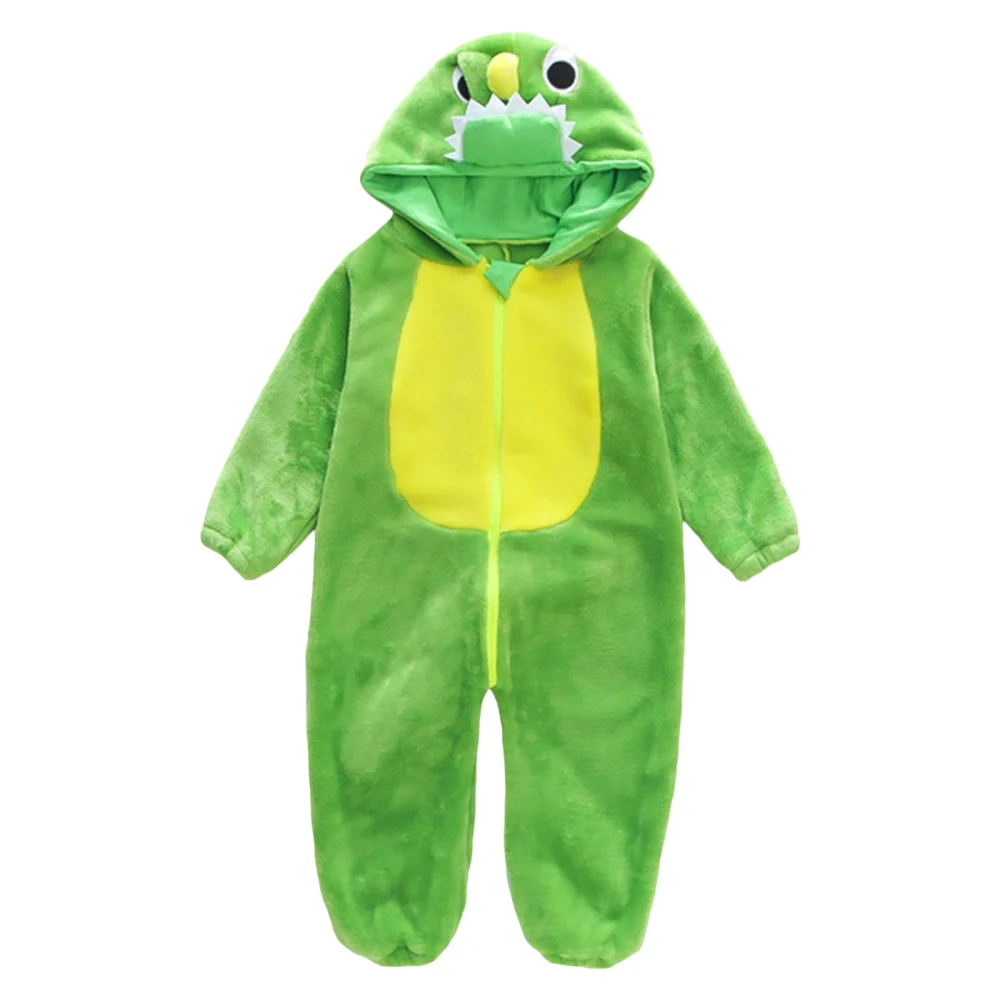 Girls Boys Pajamas, Cartoon Dinosaur Long Sleeve Hooded Jumpsuit