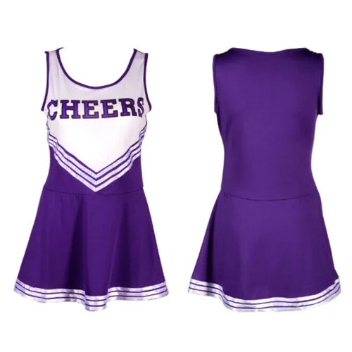 Women Cheerleader Costumes, School Fancy Dress, Musical Parties Uniform Outfit
