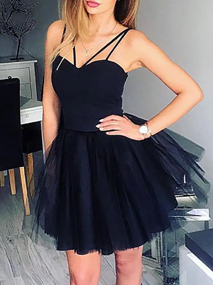 Women Summer Dress Sleeveless Formal Tulle Tutu Wedding Evening Dress