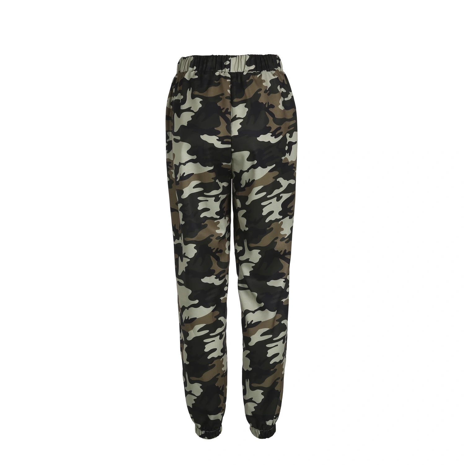Woman's Camouflage Casual Trousers, Loose Long Elasticated Waist Pants