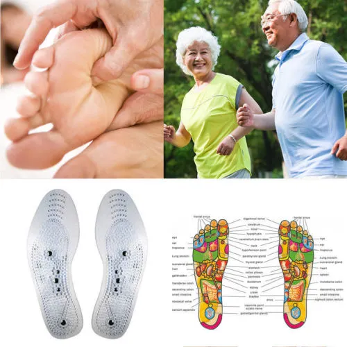 Foot Massager Shoe Pad Acupressure Magnetic Massage Memory Foam Insoles