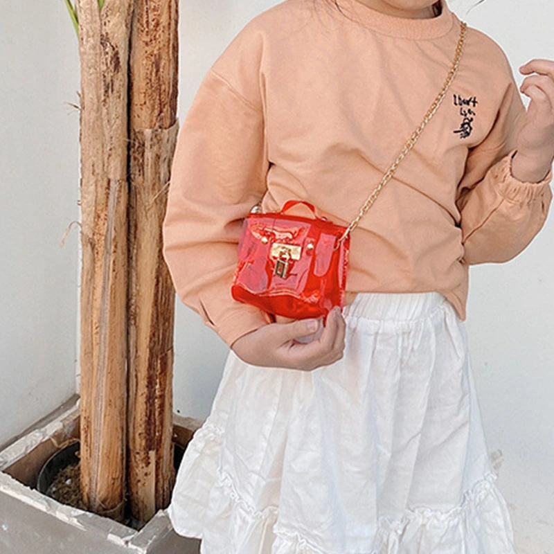 Little Girls Clear Crossbody Purse, Candy Color Shoulder Bag Handbag