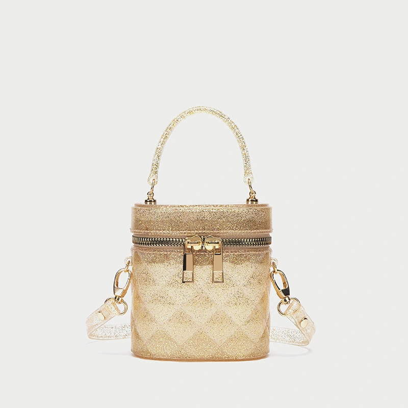 Women's Small Crossbody Purse, Cylindrical Bucket Bag Evening Clutch