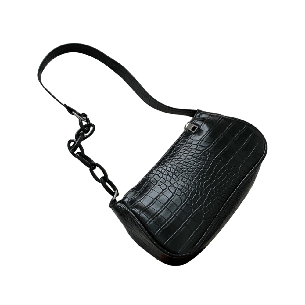 Women's Underarm Bag Crocodile Pattern Handbag Ladies Shoulder Bag