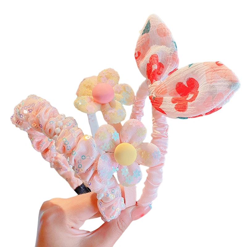 3Pcs Toddler Kids Girls Headband Cute Cartoon Rabbit Sweet Hair Band