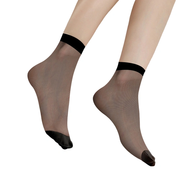 Women Ankle High Sheer Socks Spring Summer Casual Silky Socks