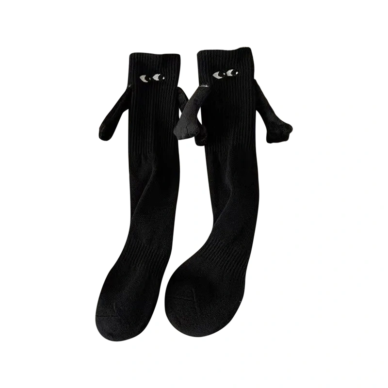 Couple Holding Hands Socks, Magnetic Sucktion 3D Doll Couple Socks