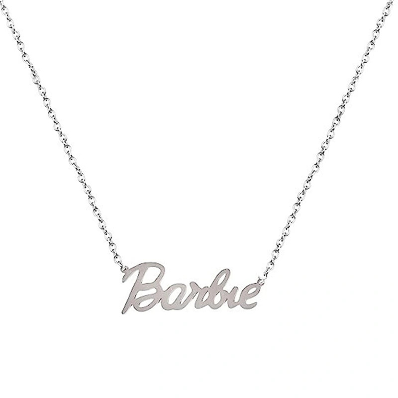 Italic Letter Pendant Necklaces Sweet Hip Hop Creative Barbie Necklace