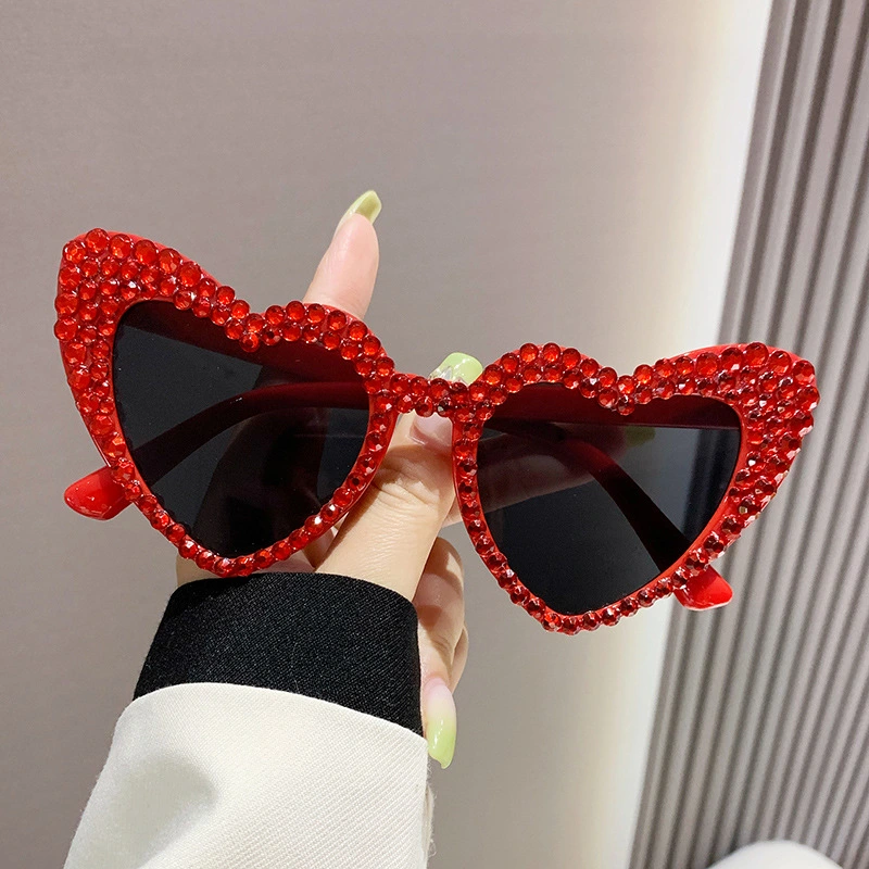 Heart Shape Rhinestone Sunglasses Personalized Barbie Sunglasses