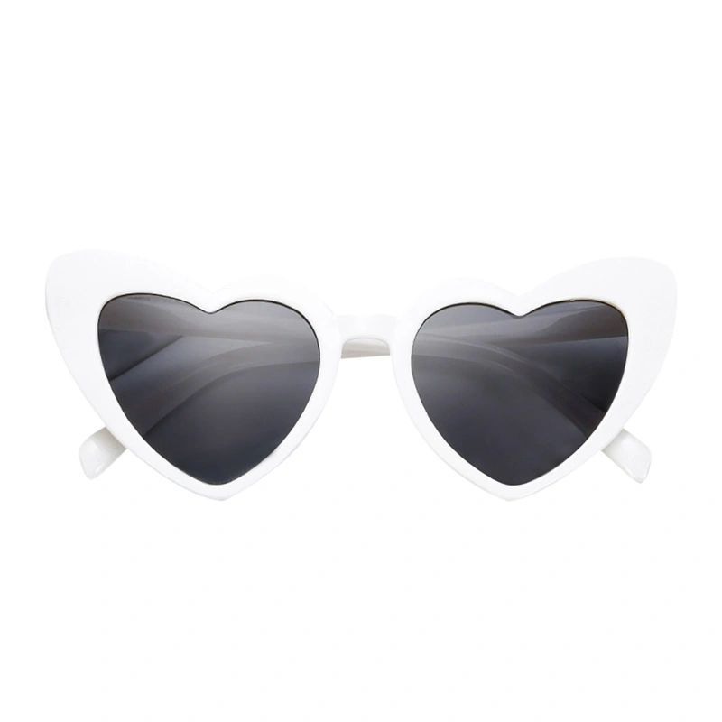 Women's Heart Shape Sunglass Retro Fashion Large Frame Glasses