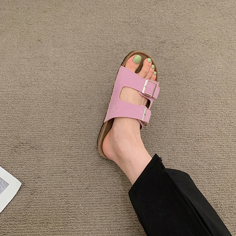 Women's Barbie Sandals Adjustable Non Slip Double Buckle Slides Shoes