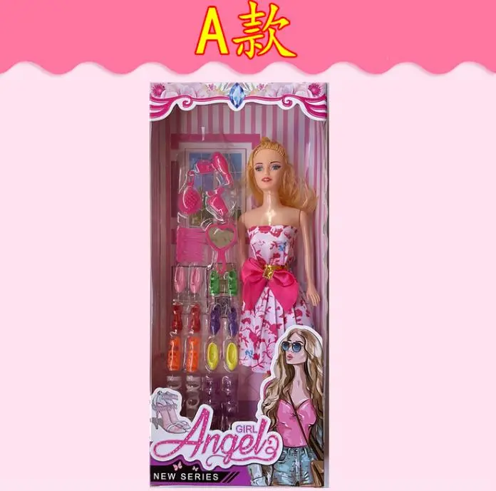 Barbie Doll Set, Sweet Colorful Pretend Play Set Birthday Gift