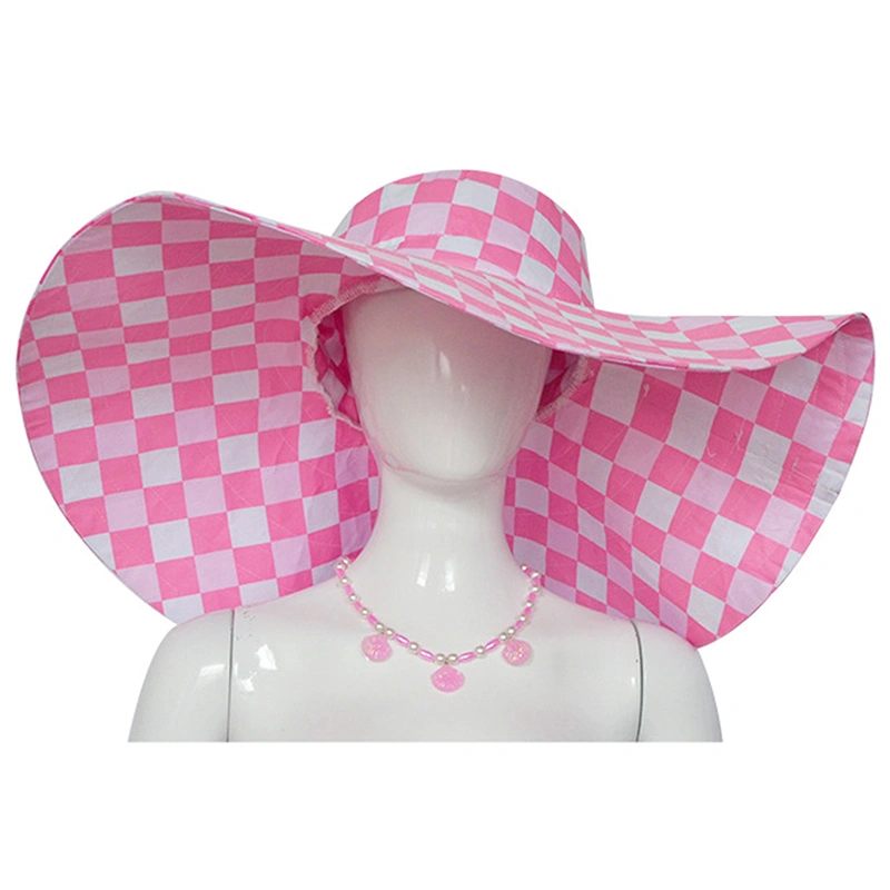 Women Pink Party Movie Cosplay Barbie Hat with Necklace & Bracelet