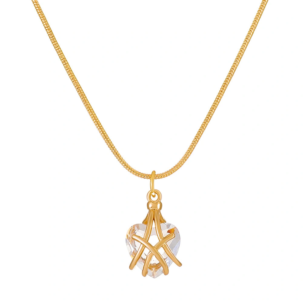 Heart Necklaces Dainty Diamond Castle Necklace Barbie Necklaces