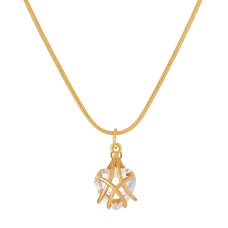 Heart Necklaces Dainty Diamond Castle Necklace Barbie Necklaces