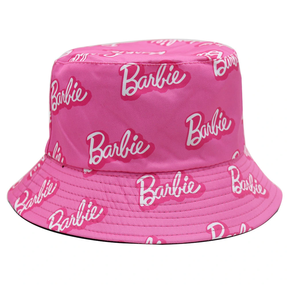 Women Barbie Bucket Hats Letter/Figure Print Fashionable Sun Cap