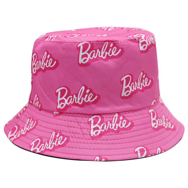 Women Barbie Bucket Hats Letter/Figure Print Fashionable Sun Cap