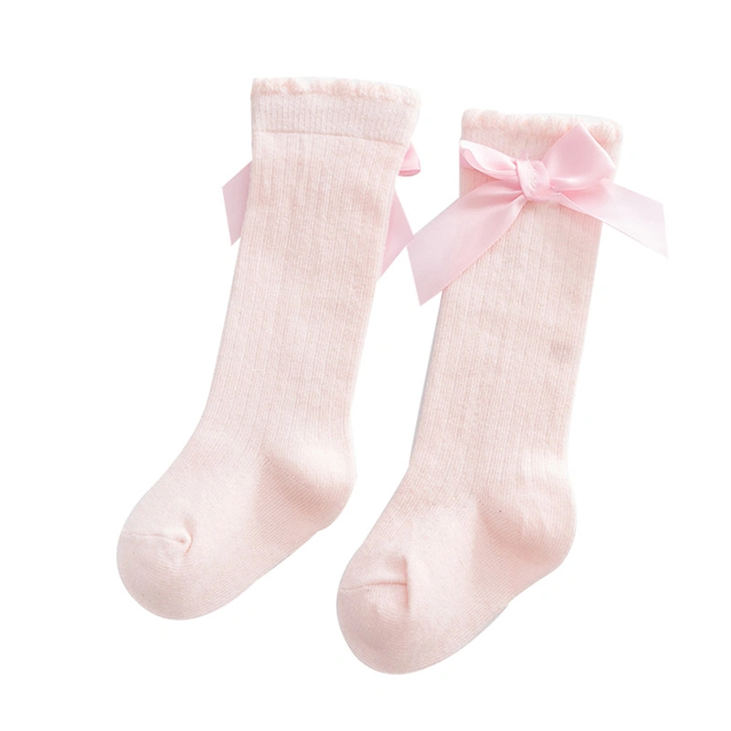 Baby Girls Knee High Socks Mosquito Protection Bowknot Princess Socks 