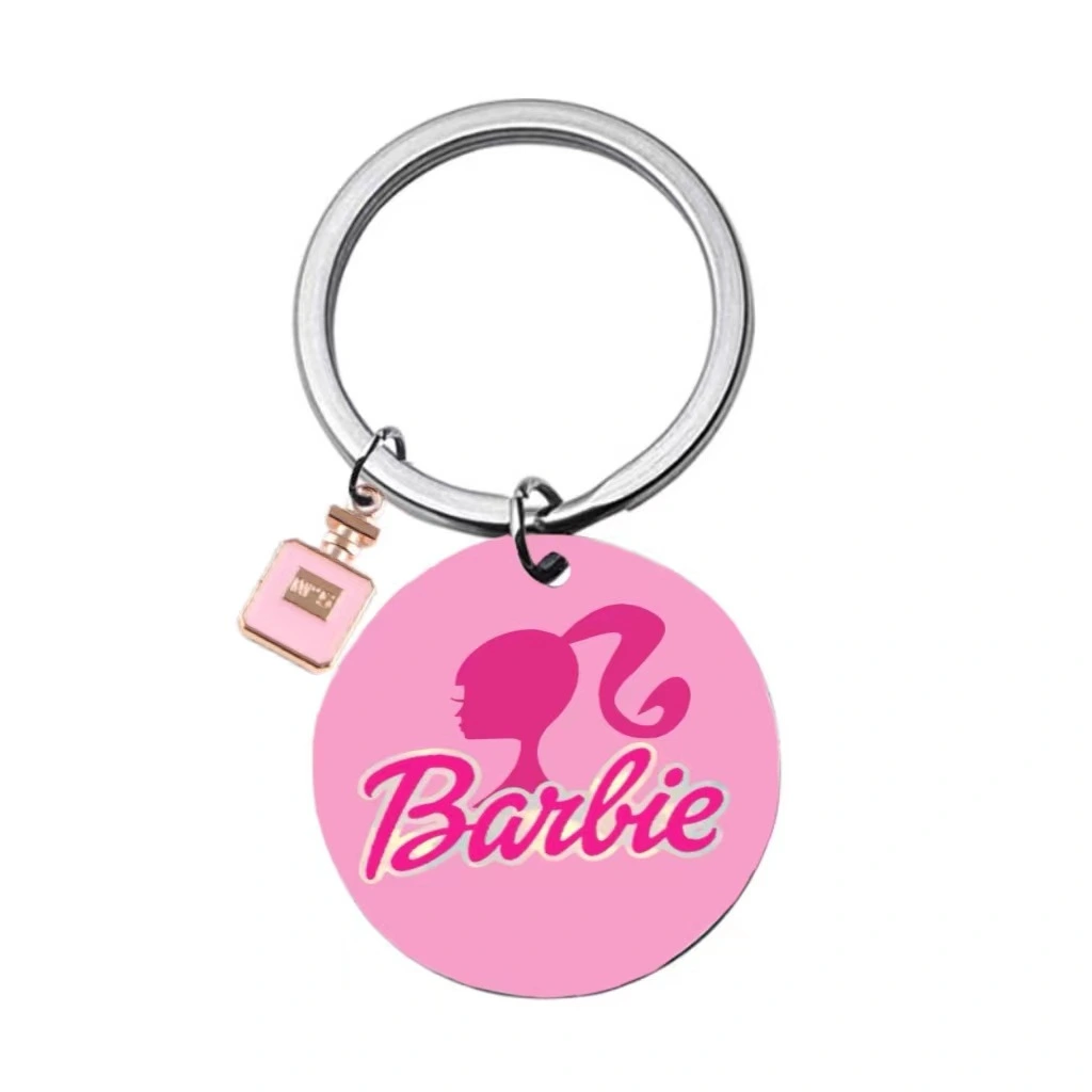 Barbie Keychain Sweet Stainless Steel Perfume/Lipstick Hanging Pendant