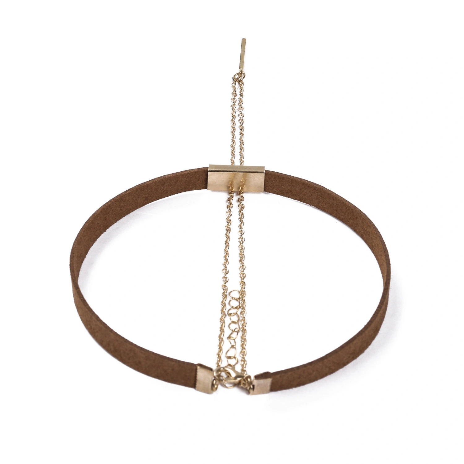 Women Velvet Choker Alloy Clavicle Choker Gold Plated Chain Pendant Necklace
