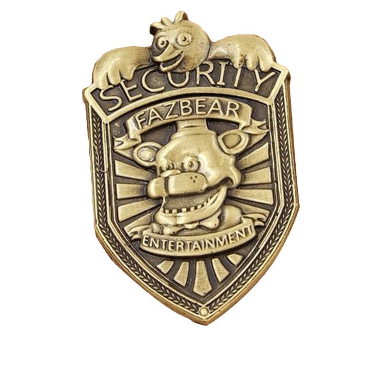 Creative Decorative Brooch, Shield Shape Toy Bear Bird Security Badge Breastpin