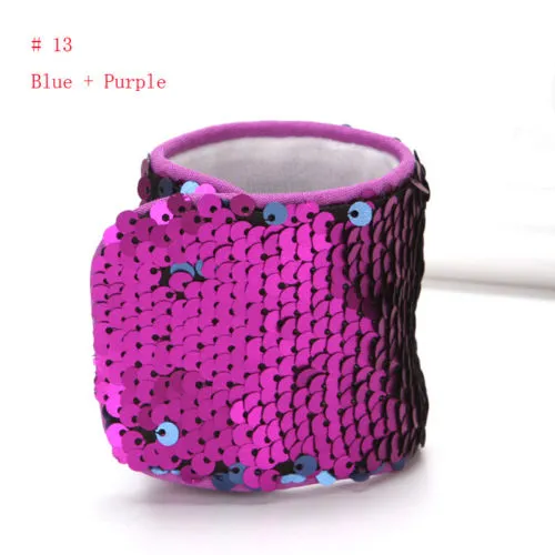 Ladies Hand Ornament Sequins Embellished Velcro Closure Bracelet