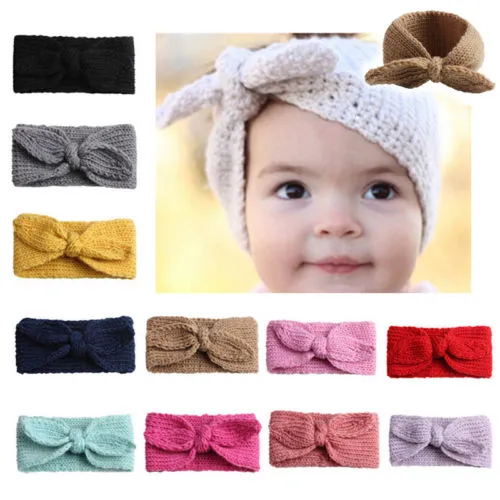 Cute Girl Hairband, Rabbit Ear Headband, Solid Color Knotted Turban