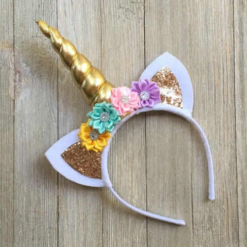 Baby Unicorn Hair Band, Cartoon Gift Sequined Floral Photo Headband