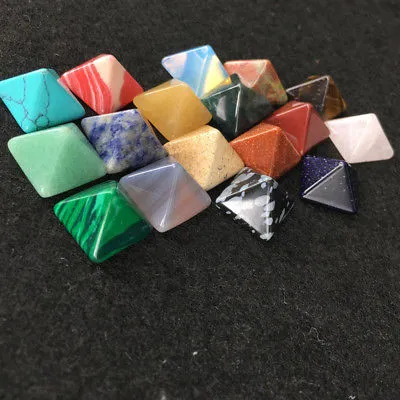 7 Pcs/Lot Chakra Pyramid Stone Set Crystal Healing Chakra Set Random Color