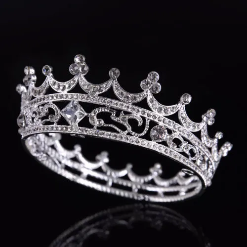 Rhinestone Hollow Princess Crown Headwear Pearl Crystal Flower Hair Band