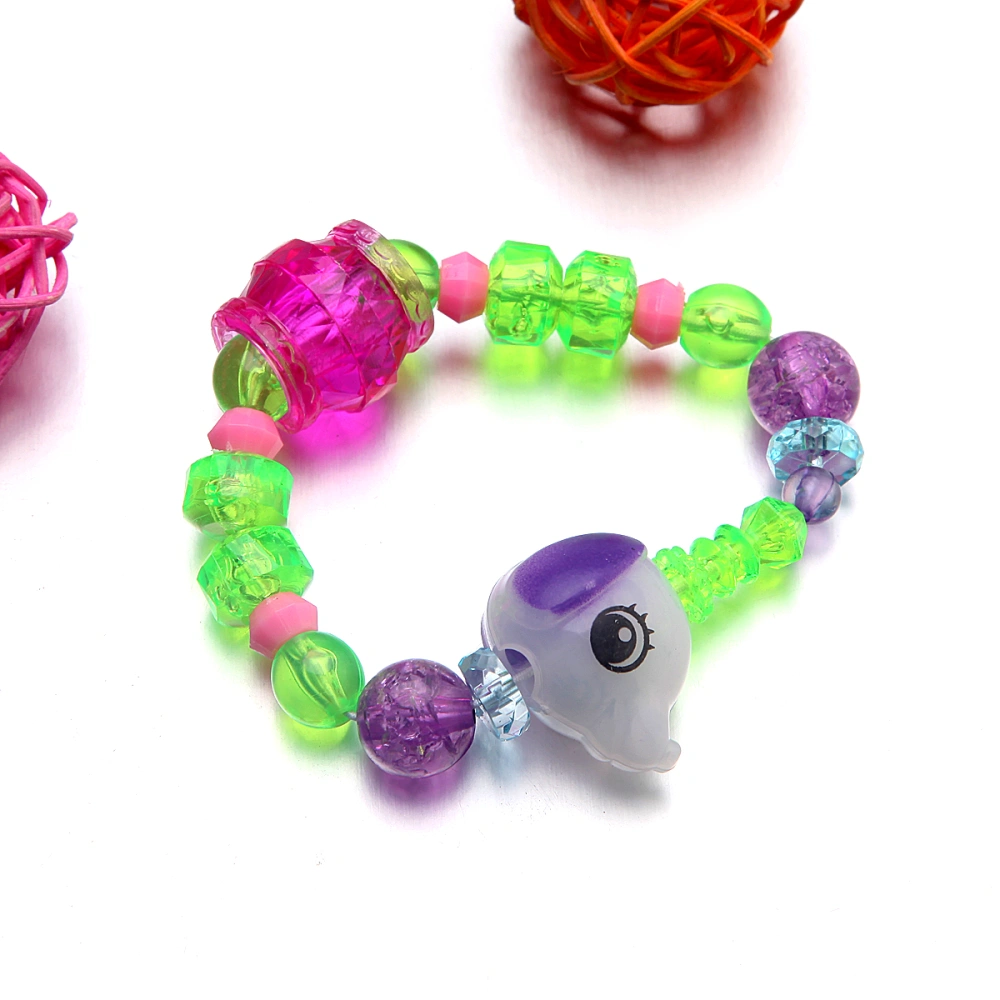 Girl Hand Chain Cartoon Dog / Cat Magic Kids Pet Bead Gift Bracelet