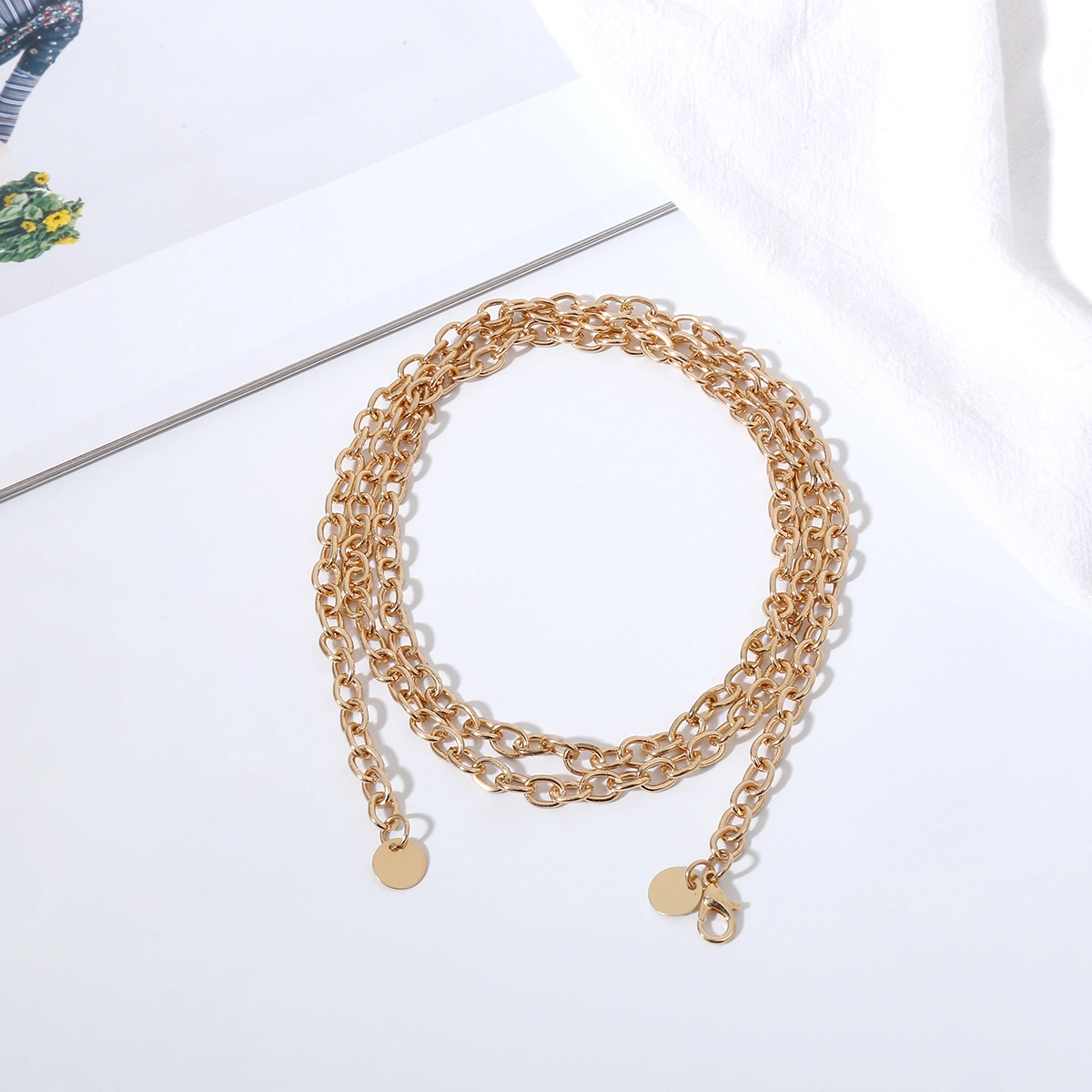Women Chain Belt Metal Gold Dress Waistband Chain Belt High Waist Chain Belt