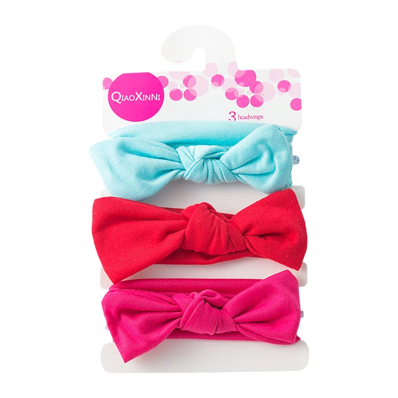 3Pcs Toddler Baby Headband Solid Color/Polka Dot Cotton Hair Band