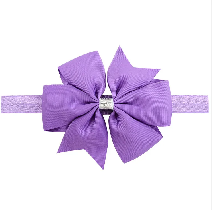 Baby Girl Bowknot Hair Band, Elegant Solid Casual Decorative Floral Accessory