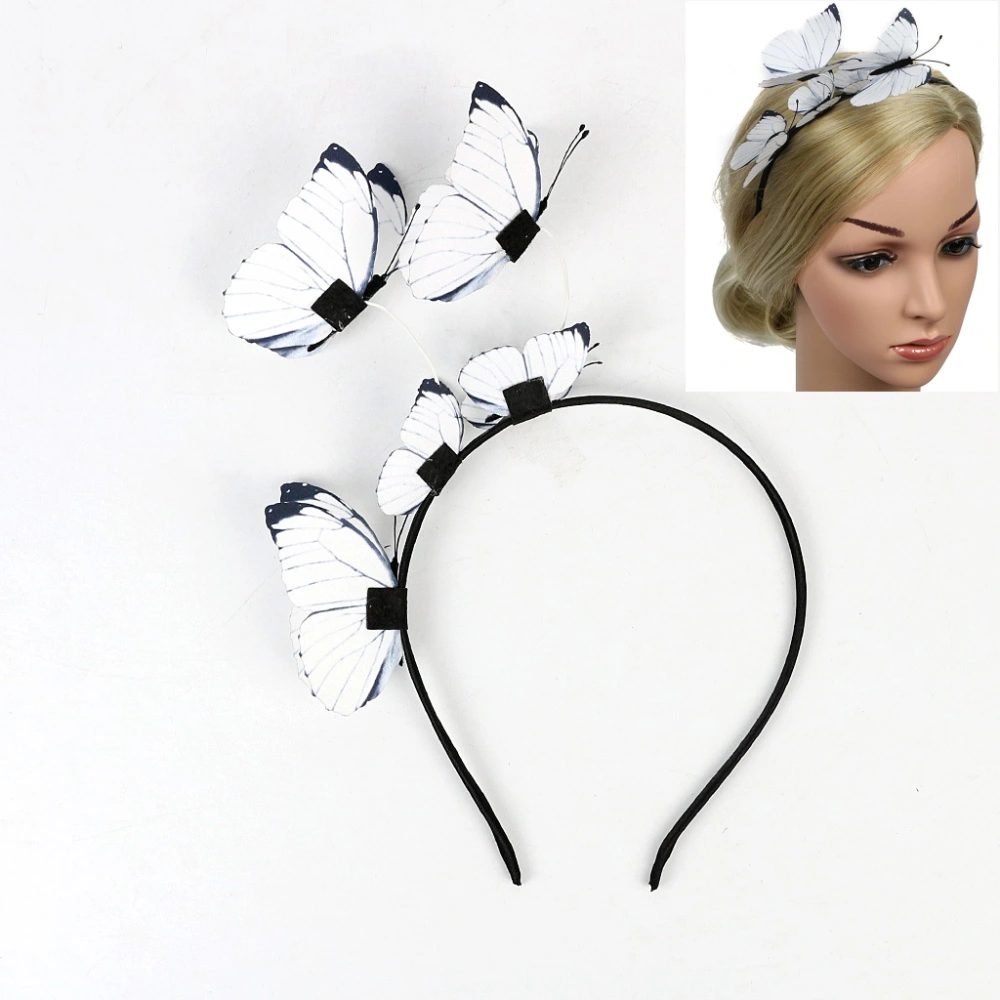 Women Lovely Hair Hoop Creative Handmade Butterfly Headband Adult Headdress